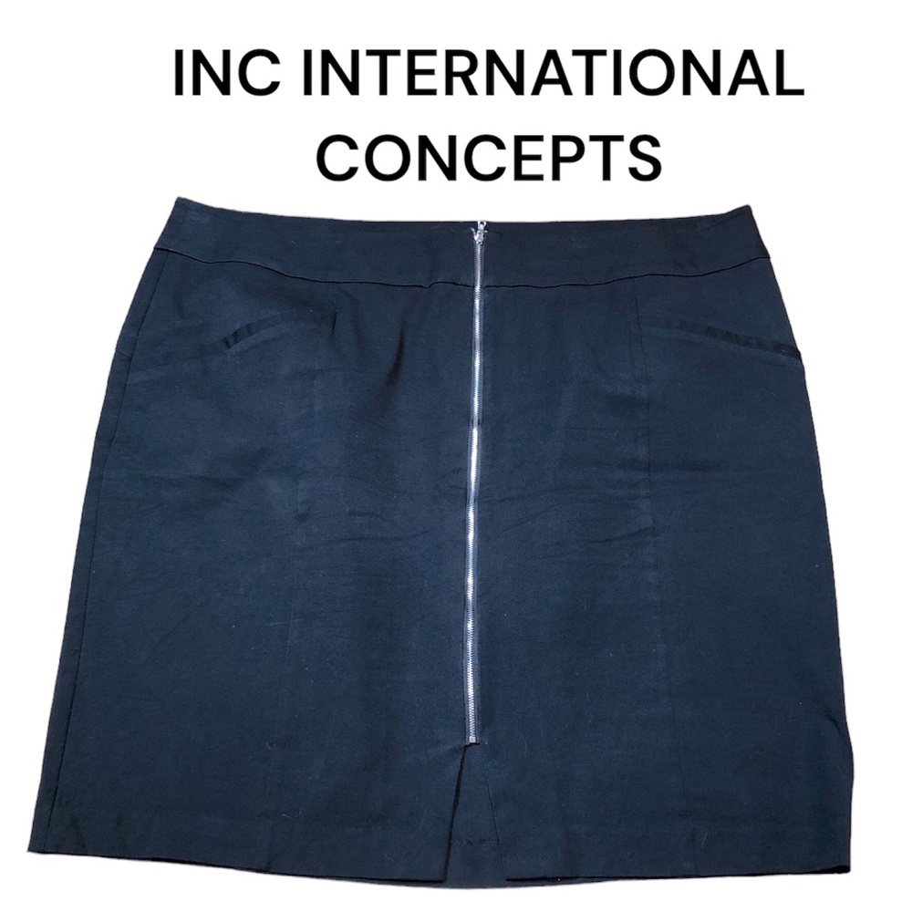 INC INTERNATIONAL CONCEPTS black pencil skirt